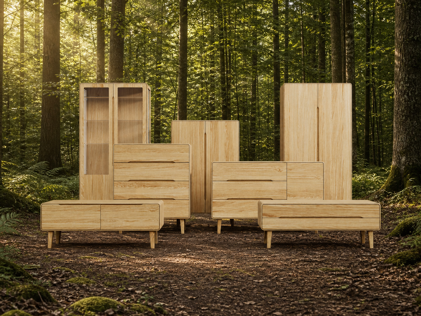 Linea-D Como Massivholzkollektion im Wald